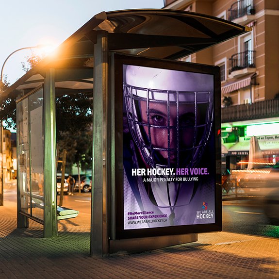 We Are All Hockey Billboard Bus Station
